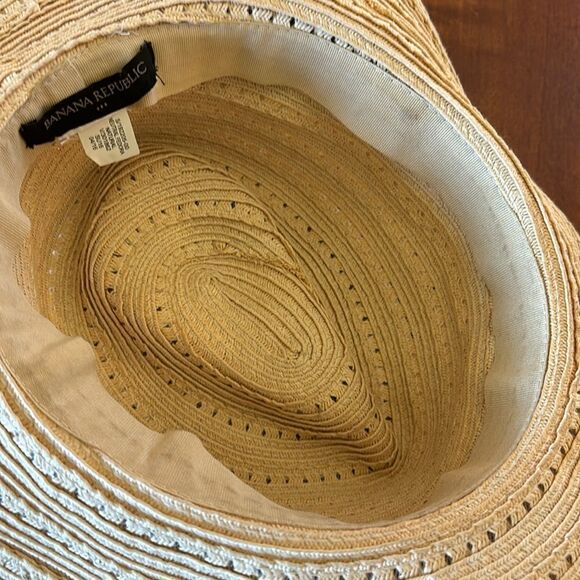 Banana Republic Packable Neutral Fedora Hat with Grossgrain Black Band main image 7